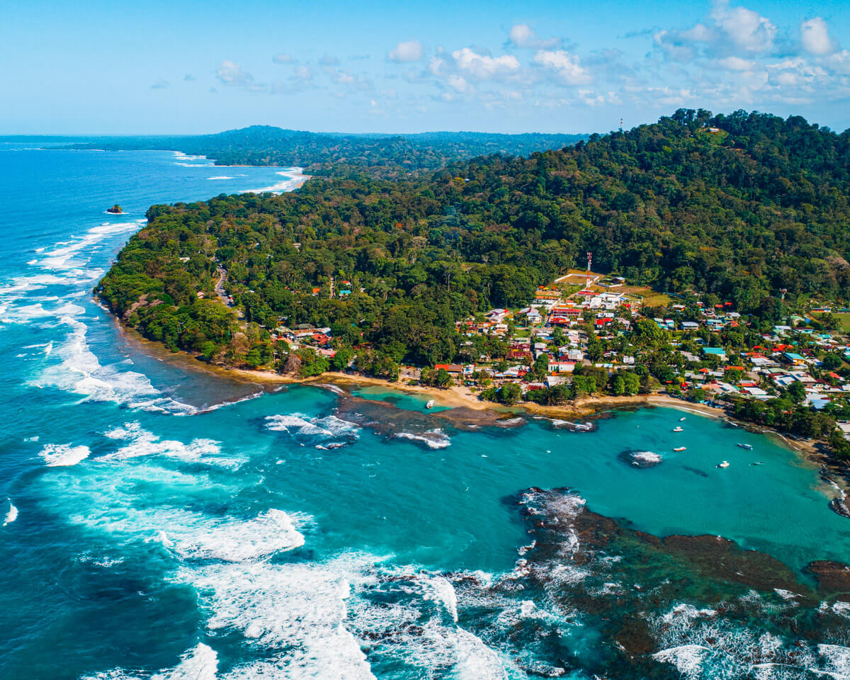 Adventurer ziplining through the rainforest in Costa Rica 