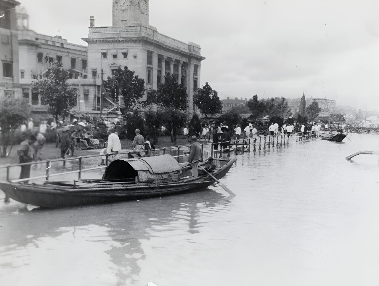 Damaged infrastructure and waterways caused by the 1931 floods 