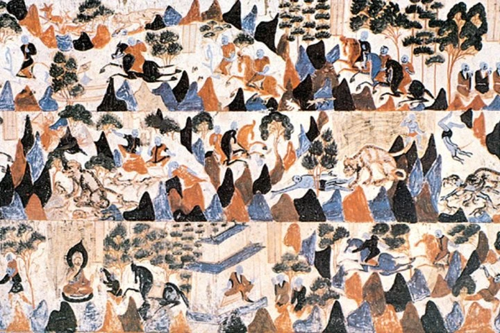 Detail Estetika Dunhuang mural yang Menginspirasi Mode Modern